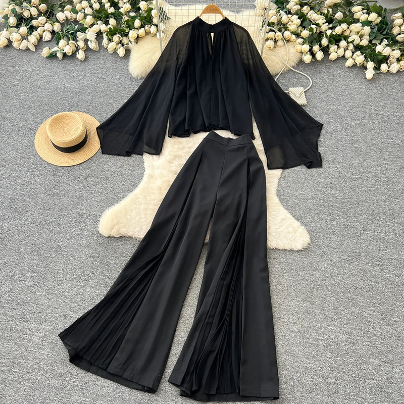 Lantern Sleeve Two-Piece Set | MzStar Fashion | view 2