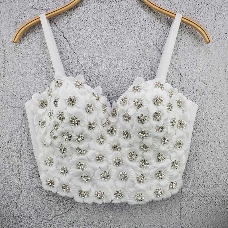 Beaded Flower Tube Top | MzStar Fashion | view 3