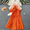 Bandage Top & Pleated Skirt Set | MzStar Fashion | view 3