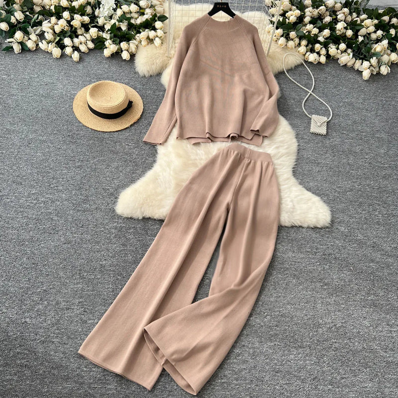 Turtleneck Sweater & Pants Set | MzStar Fashion