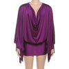 Purple Swing-Sleeve Mini Dress | MzStar Fashion | view 7