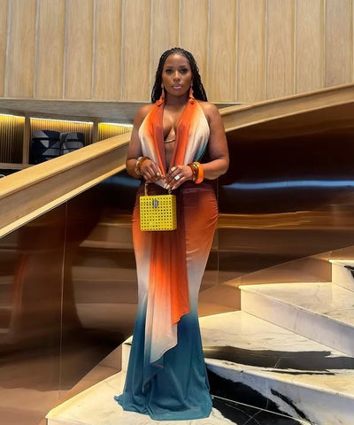 Dyed Top & Mesh Skirt Set | MzStar Fashion