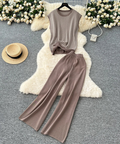 Boho Tassel Halter Knit Set