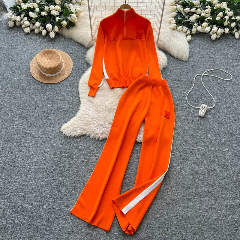 Letter Knit Jogger Set | MzStar Fashion | view 8