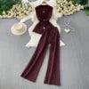 Blazer Vest & Wide-Leg Pants Set | MzStar Fashion | view 7