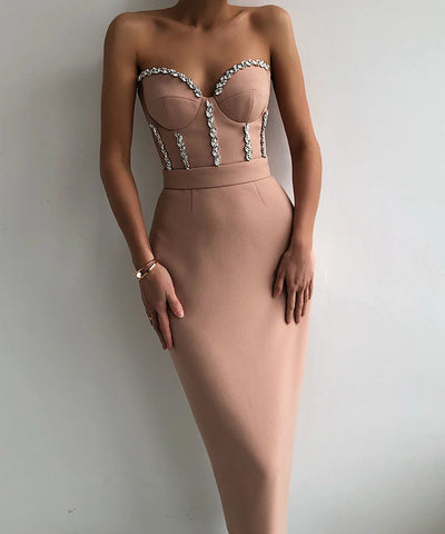 Sexy Strapless Star Shine Dress