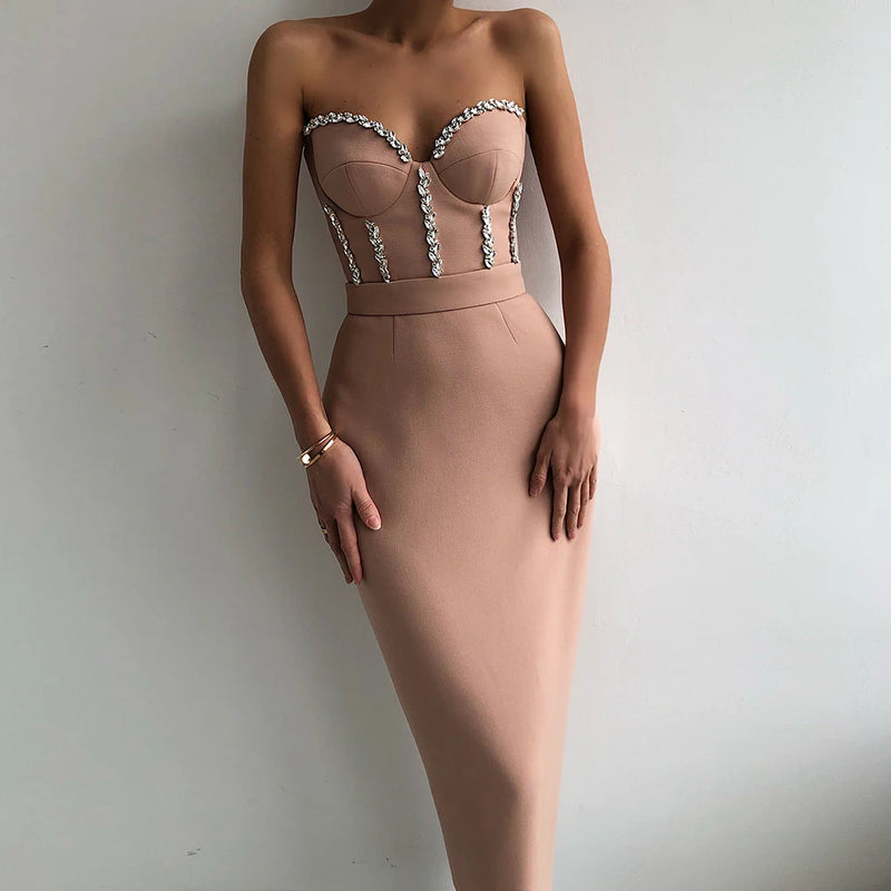 Sexy Strapless Star Shine Dress