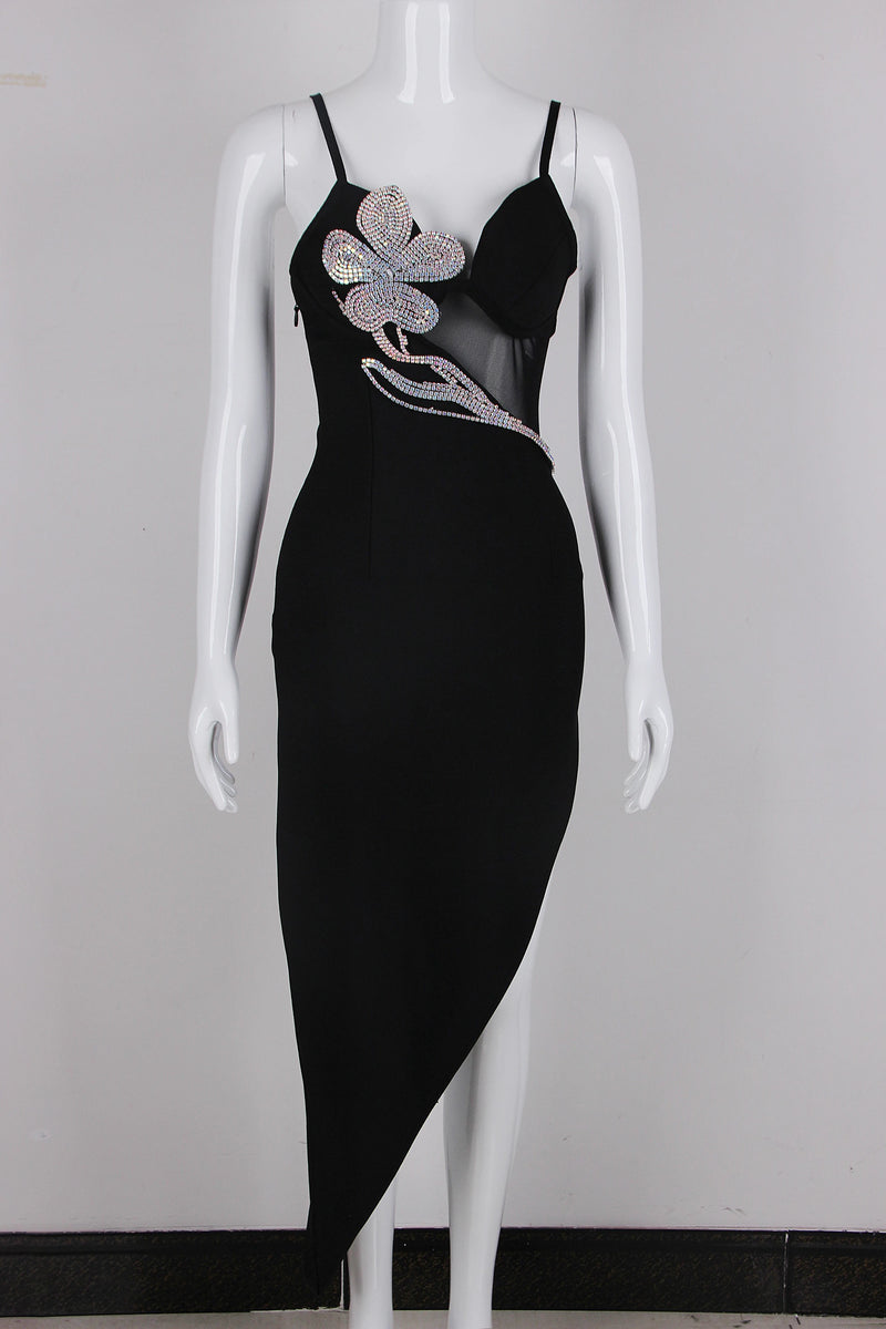 Diamond Slip Slit Maxi Dress | MzStar Fashion | view 2