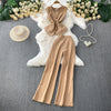 Sleeveless Vest & Trousers Set | MzStar Fashion