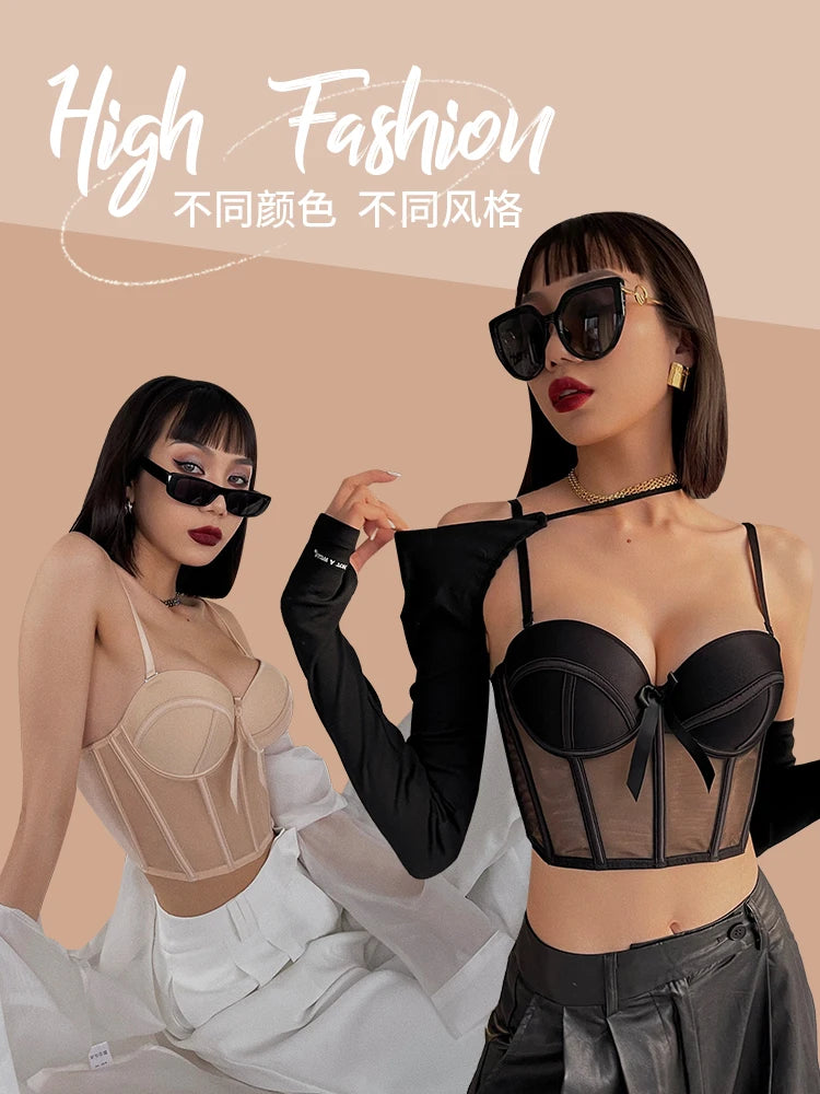 Mesh Bra Corset Top | MzStar Fashion | view 3