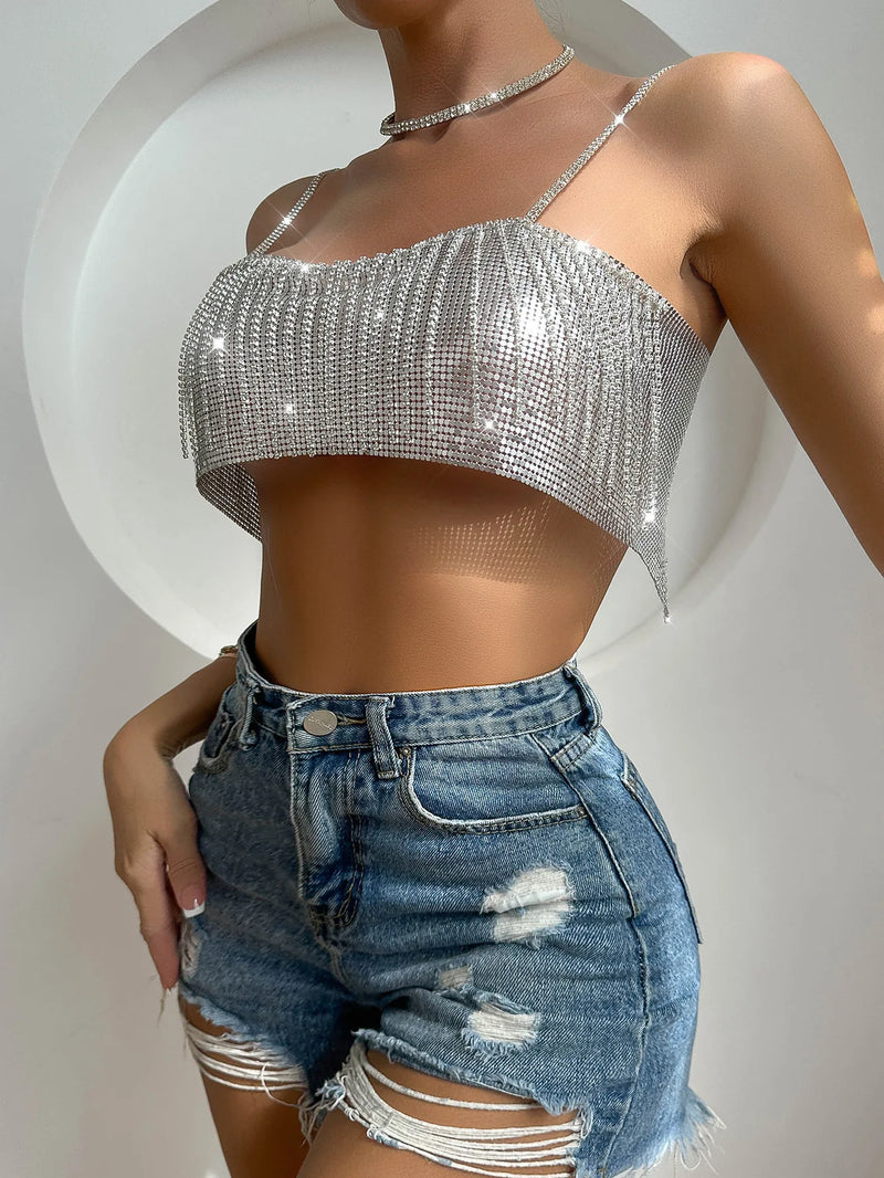 Chain Tassel Halter Top | MzStar Fashion | view 4