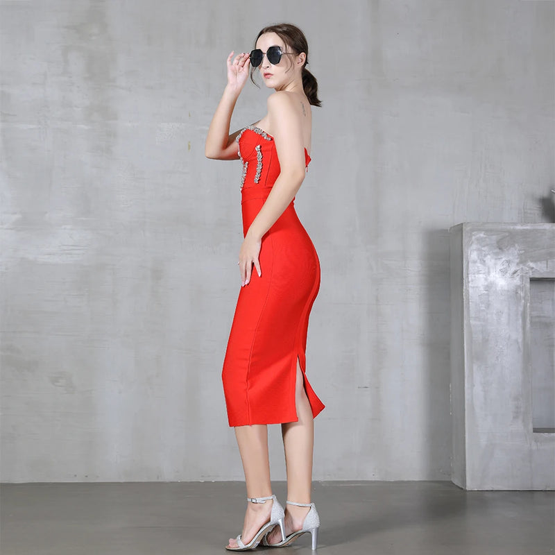 Sexy Strapless Star Shine Dress