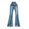 Vintage Print High-Waist Jeans | MzStar Fashion | view 5