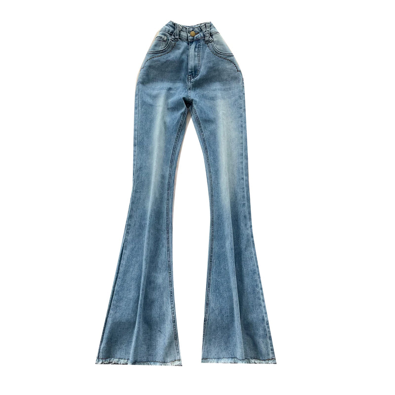 Vintage Print High-Waist Jeans | MzStar Fashion | view 5