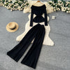 Ruffle Knit Top & Pants Set | MzStar Fashion | view 3