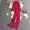 Pleated Polo Top & Pants Set | MzStar Fashion | view 8