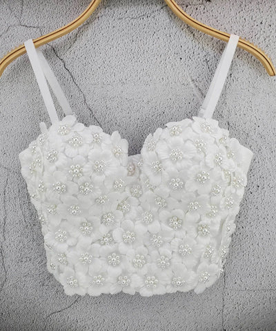 Beaded Flower Tube Top | MzStar Fashion