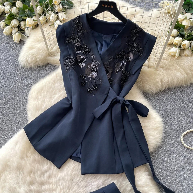 Button Vest & Pants Set | MzStar Fashion | view 5