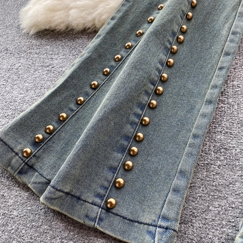 Rivet Tube Top & Jeans Set | MzStar Fashion | view 5