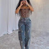 Fringe Tassel Straight Jeans | MzStar Fashion | view 4