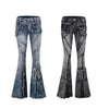 Rhinestone Ripped High-Waist Jeans | MzStar Fashion