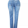 Beaded Ripped Stretch Jeans | MzStar Fashion | view 4