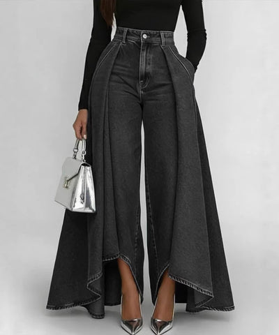 Washed Wide-Leg Workwear Jeans | MzStar Fashion