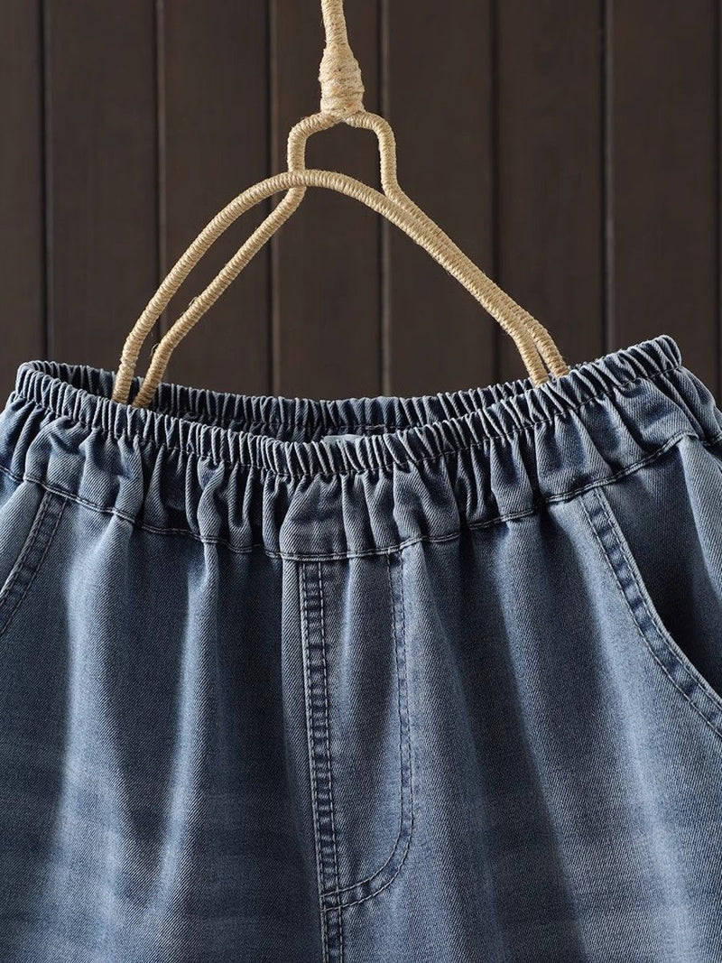 Embroidered Cropped Wide-Leg Jeans | MzStar Fashion | view 5