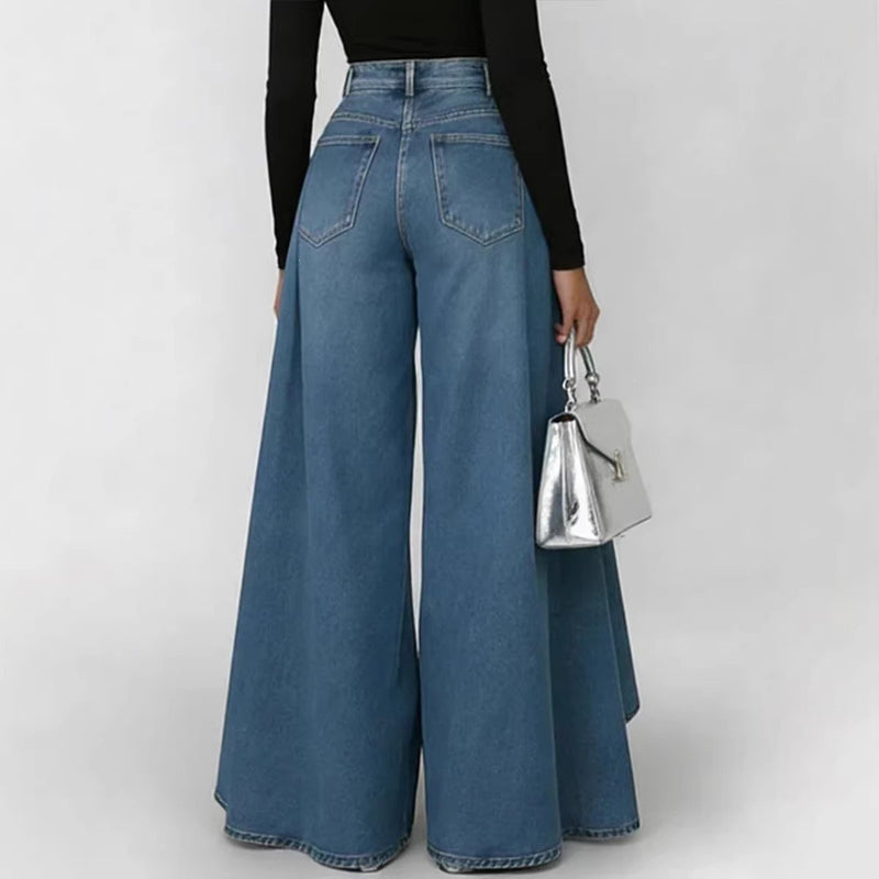 Washed Wide-Leg Workwear Jeans | MzStar Fashion | view 4