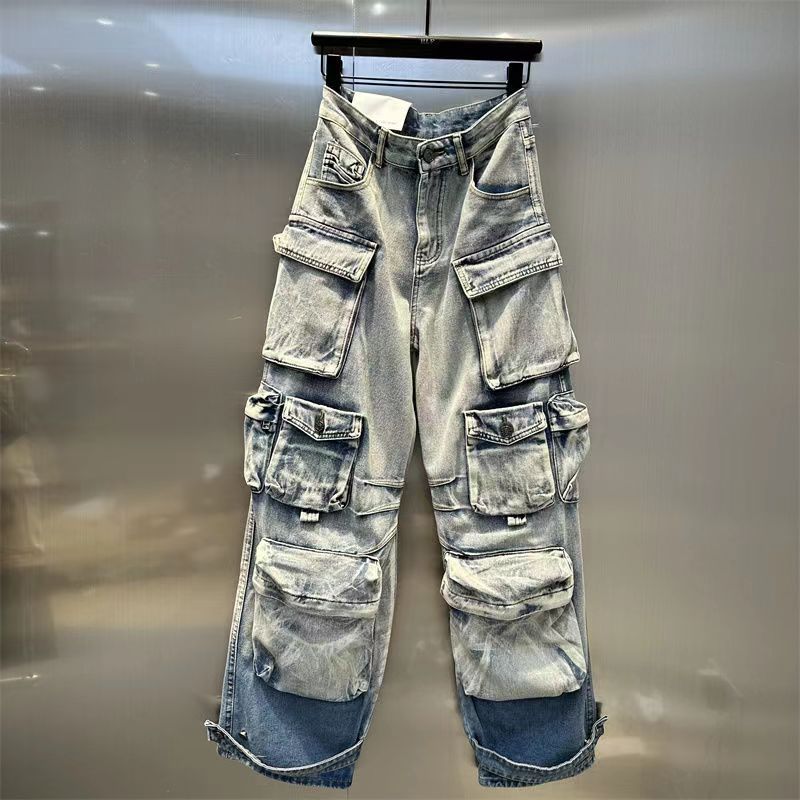 Gradient Wash Paratrooper Jeans | MzStar Fashion | view 6