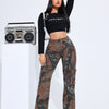 Printed Denim Overalls | MzStar Fashion | view 7