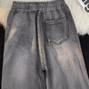 Raw-Hem Ripped Wide-Leg Jeans | MzStar Fashion | view 3