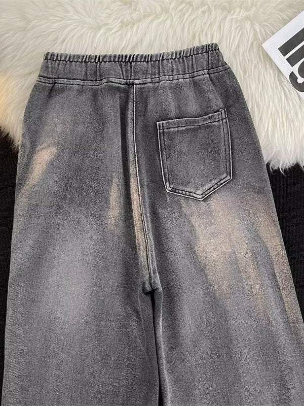 Raw-Hem Ripped Wide-Leg Jeans | MzStar Fashion | view 3