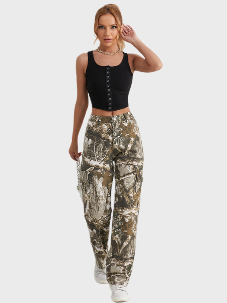 Camouflage Jeans | MzStar Fashion | view 3