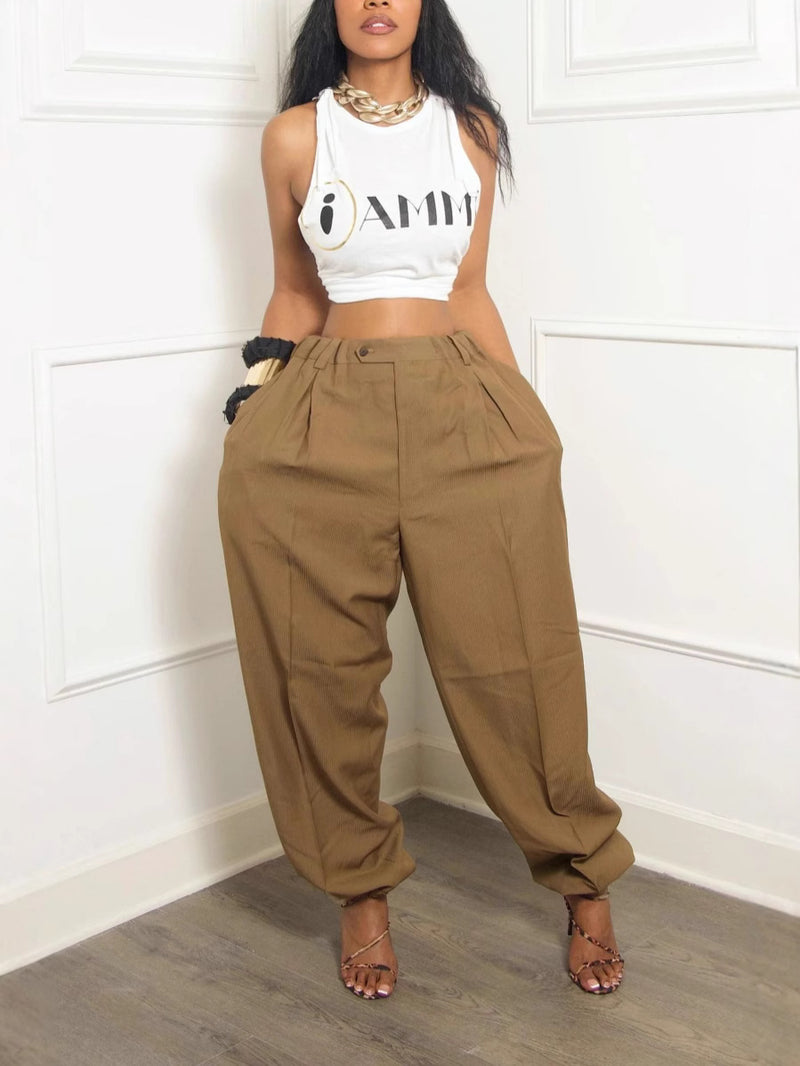 Cropped Jogger Pants | MzStar Fashion | view 2
