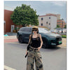 Washed Camo Wide-Leg Jeans | MzStar Fashion | view 7