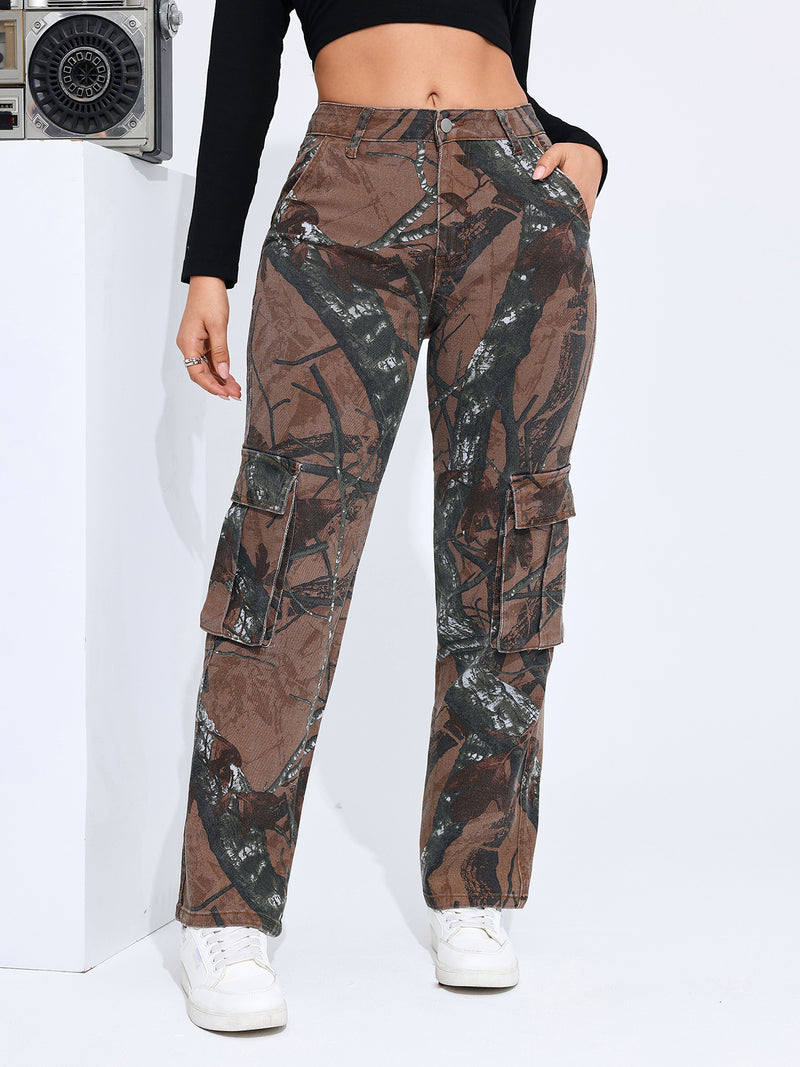 Printed Denim Overalls | MzStar Fashion | view 3
