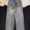 Raw-Hem Ripped Wide-Leg Jeans | MzStar Fashion | view 2
