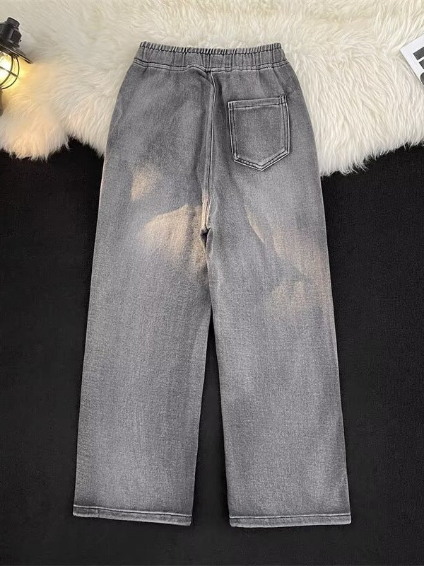 Raw-Hem Ripped Wide-Leg Jeans | MzStar Fashion | view 2