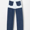 Contrast Ripped Jeans | MzStar Fashion | view 4