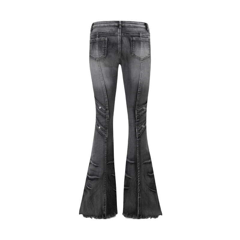 Rhinestone Ripped High-Waist Jeans | MzStar Fashion | view 8