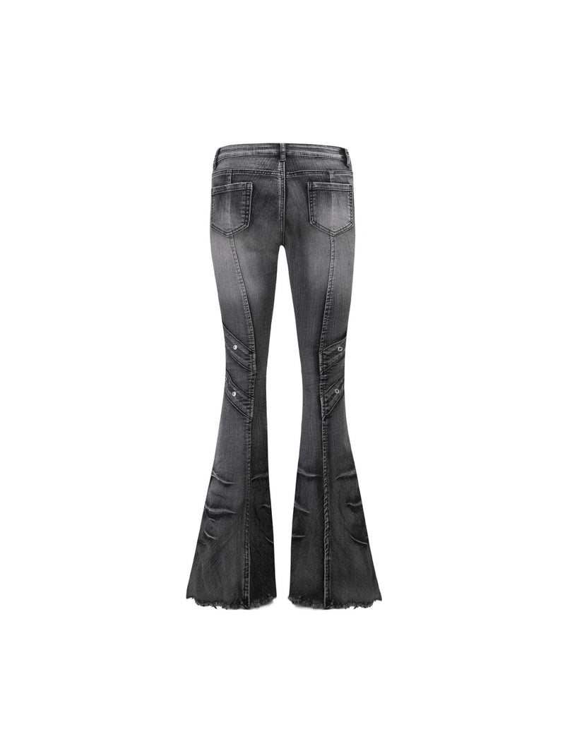 Rhinestone Ripped High-Waist Jeans | MzStar Fashion | view 3