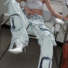 Zip-Detail Multi-Pocket Jeans | MzStar Fashion