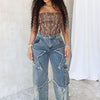 Fringe Tassel Straight Jeans | MzStar Fashion | view 7