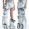 Zip-Detail Multi-Pocket Jeans | MzStar Fashion | view 2