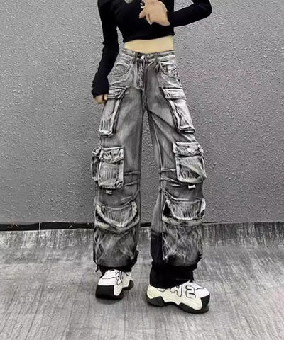 Gradient Wash Paratrooper Jeans
