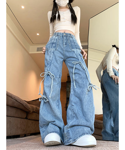 High-Waist Wide-Leg Jeans | MzStar Fashion