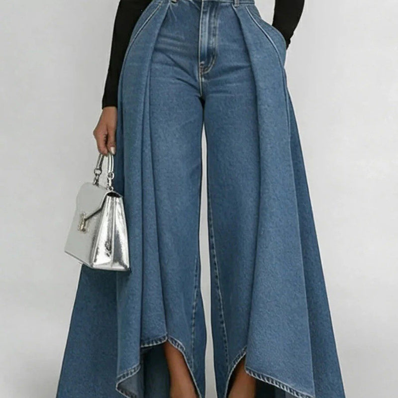 Washed Wide-Leg Workwear Jeans | MzStar Fashion | view 5