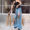 Splatter Print Patchwork Jeans | MzStar Fashion