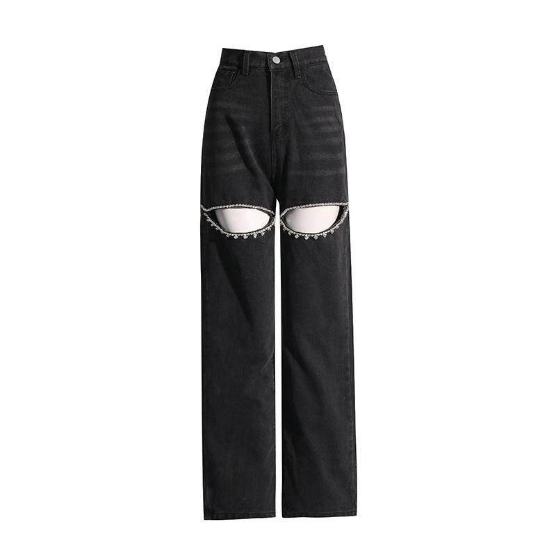 Beaded Distressed Slim Jeans | MzStar Fashion | view 8